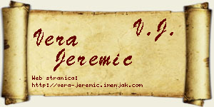 Vera Jeremić vizit kartica